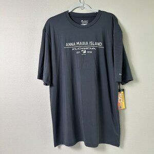 Momentum Anna Marie Island Florida Shirt Mens 2XL Gray Short Sleeve UPF 50 NWT